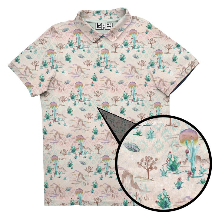 Area 51 Front Nine men's golf polo front view