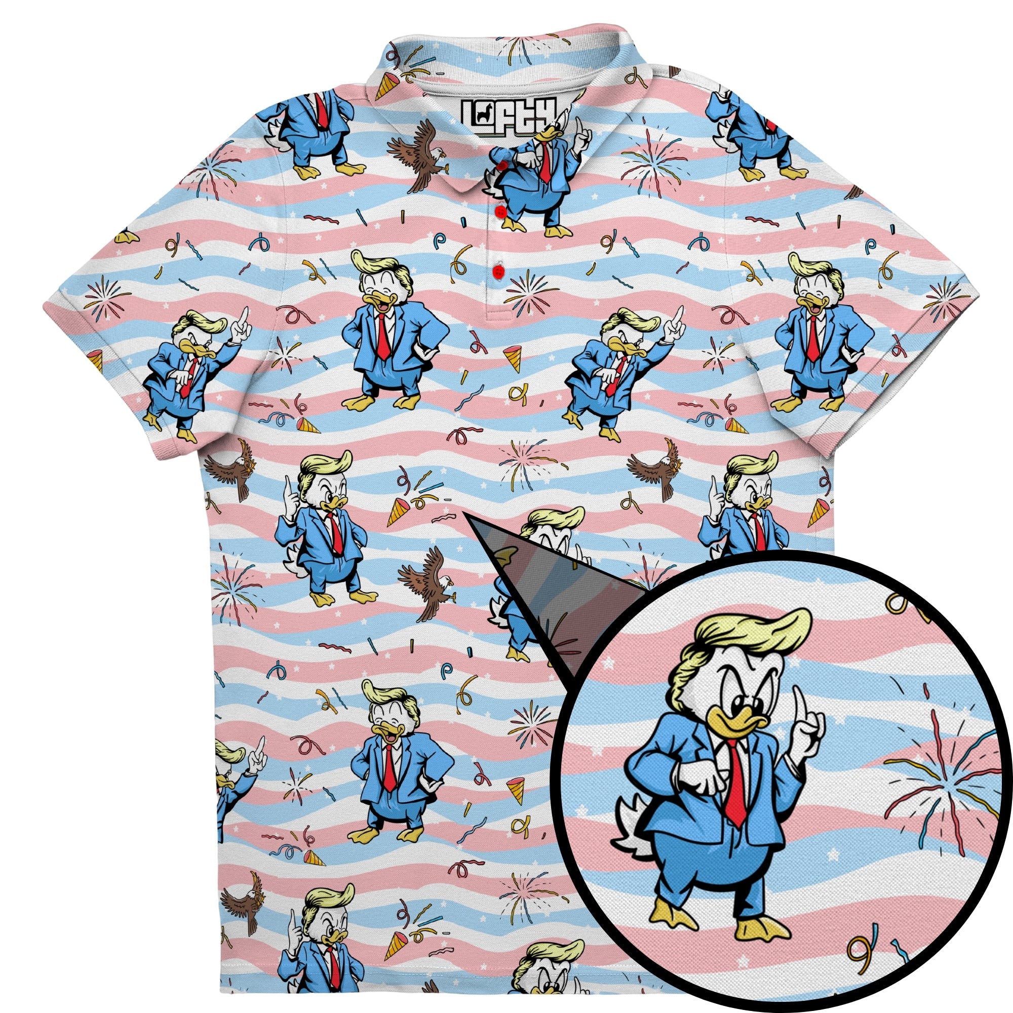 The Donald (Duck) | Men's Golf Polo – Lofty Llama Golf Polos and