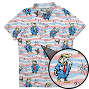 The Donald (Duck) men's golf polo detail 3