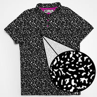 Thumbnail for Black-White Retro Golf Polo for Men