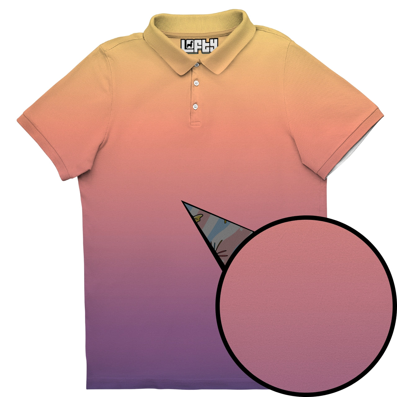 Tequila Sunrise | Cool/Fun Gradient Golf Polo Shirt for Men