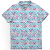 Flamingo Floral Florida Man Golf Polo T-Shirt