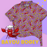 Bayou Bogey men's golf polo detail 2