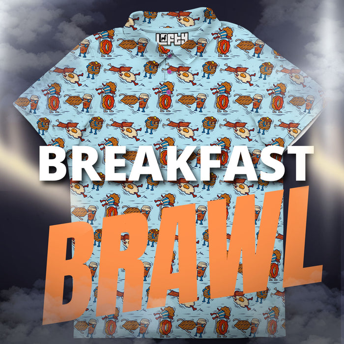 Breakfast Ball (Brawl) Funny Golf Polo for Men
