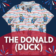 The Donald (Duck) men's golf polo detail 2