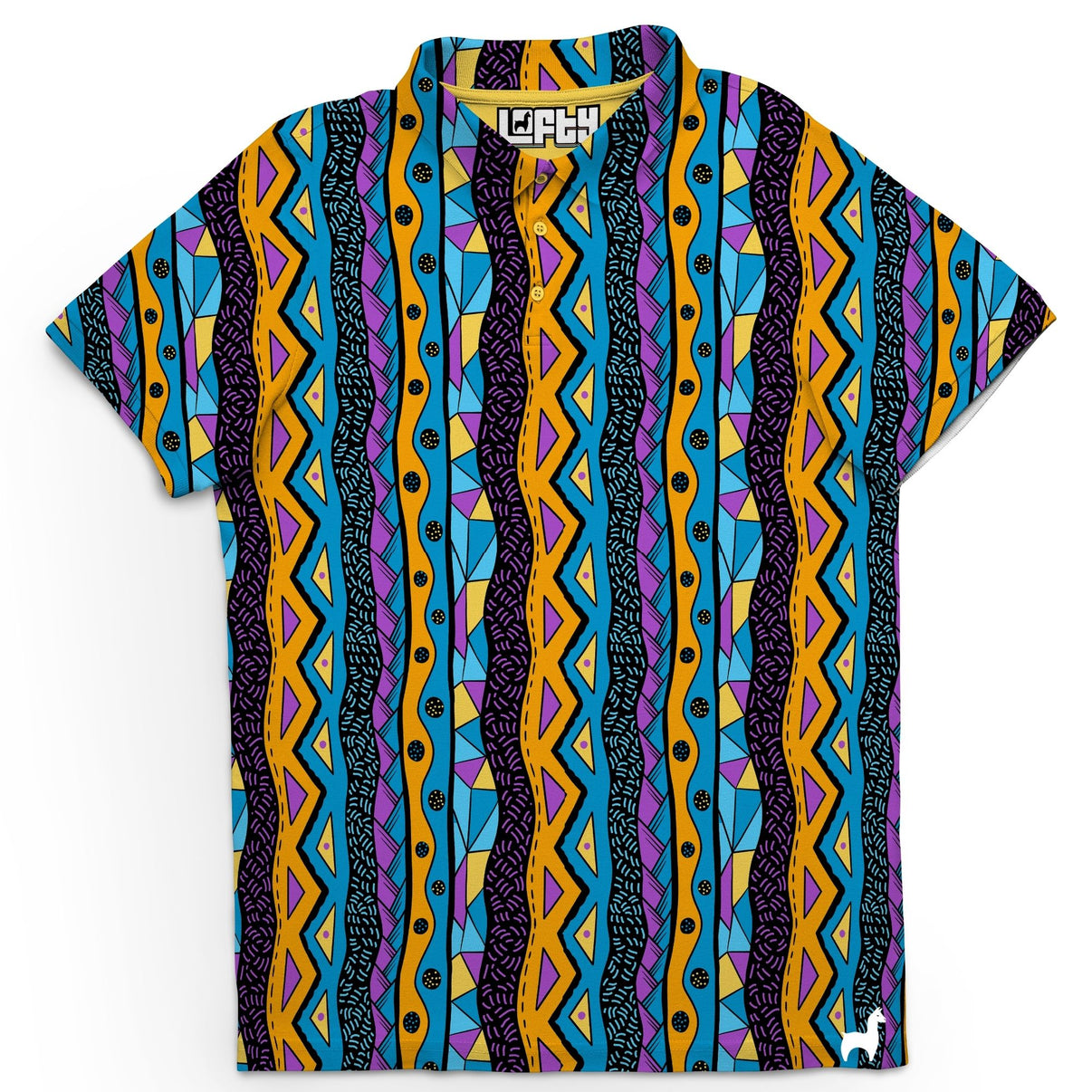 African Tribal Golf Polo for Men