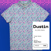 DUSTIN men's golf polo detail 2