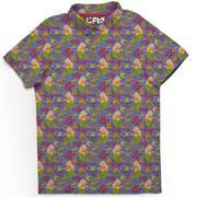 Aaahh!! Real Manatees men's golf polo detail 4