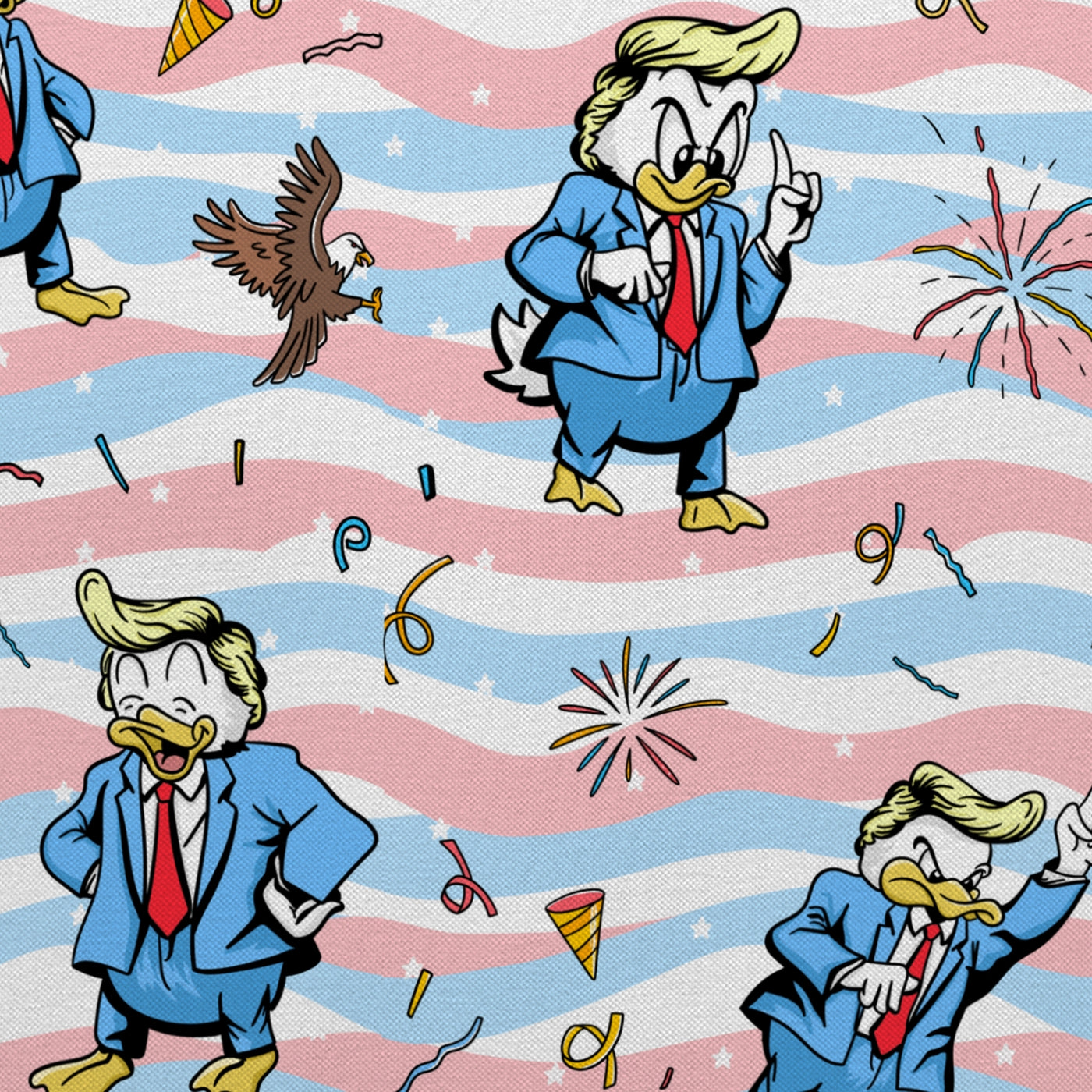 The Donald (Duck) men's golf polo detail 4