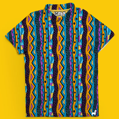 African Tribal Golf Polo for Men