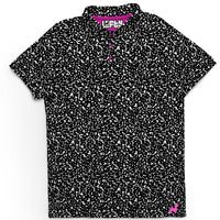 Black-White Retro Golf Polo for Men