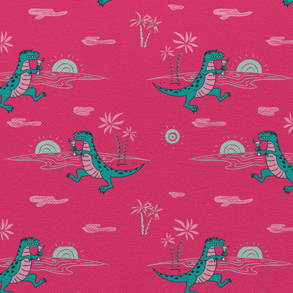 T-Wrecked | Fun Summer Dinosaur Golf Polo for Men