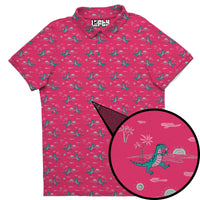 Thumbnail for T-Wrecked | Fun Summer Dinosaur Golf Polo for Men