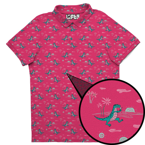 T-Wrecked | Fun Summer Dinosaur Golf Polo for Men