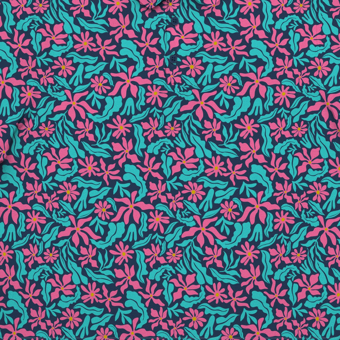 Tropical Thunder floral golf polo for men, detail 2