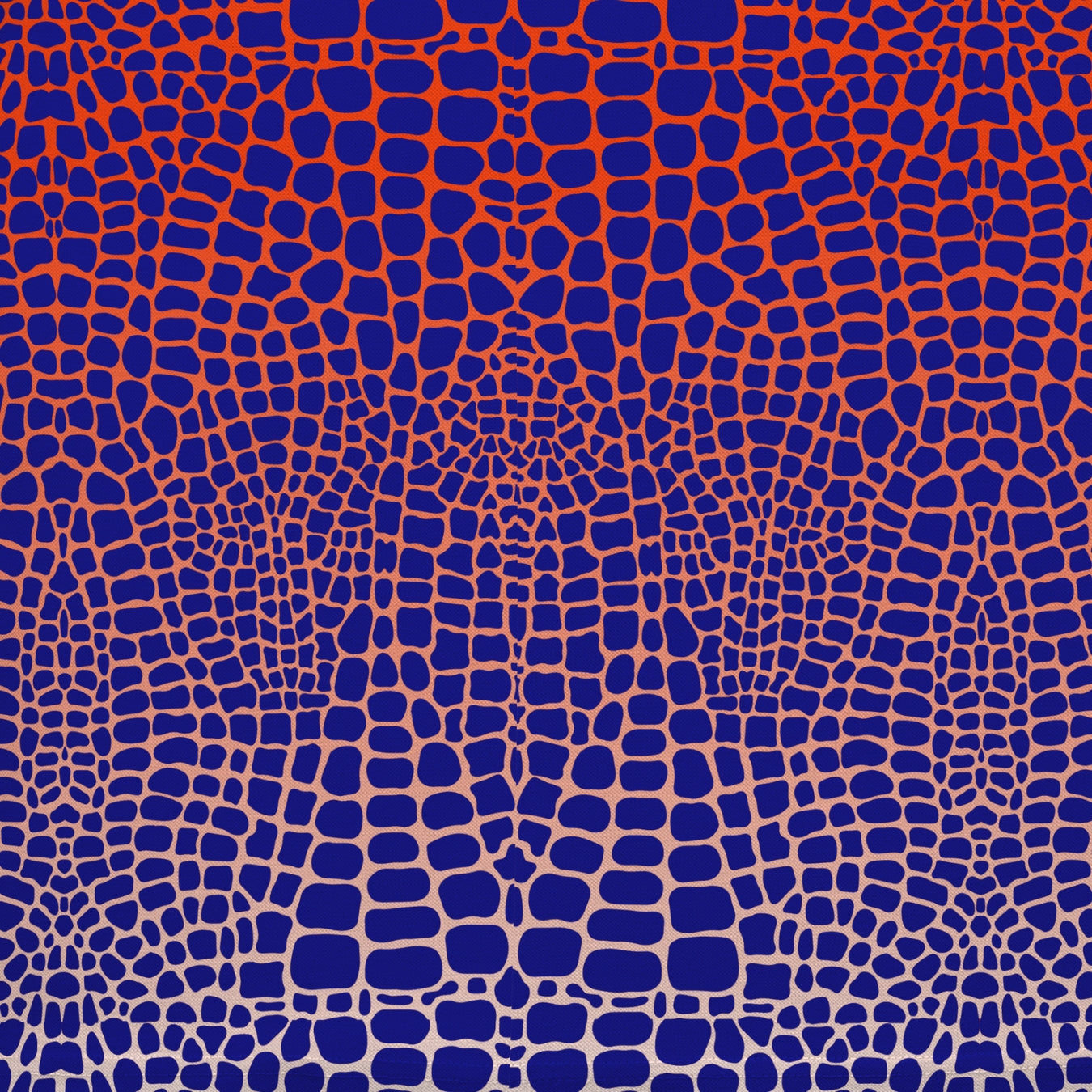 Chubbs blue and orange gator print golf polo for men, detail 2