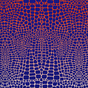 Chubbs blue and orange gator print golf polo for men, detail 2