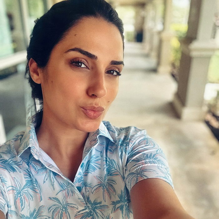 The Palmer Ladies (Light) women's golf polo detail 2