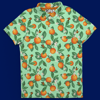 Thumbnail for Awesome Blossom | Orange Blossom Pattern Golf Polo for Men