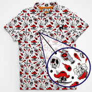 Buc Around and Find Out men's golf polo front view