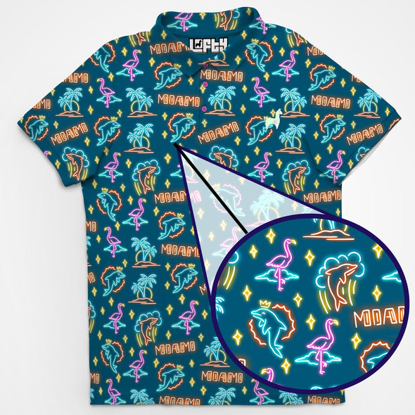 Miami Dolphins Inspired Golf Polo