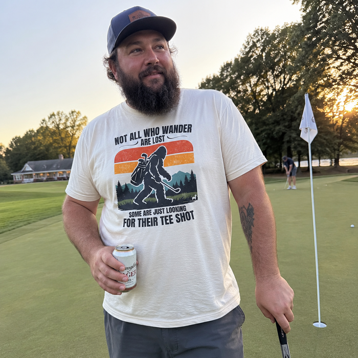 Not All Who Wander Are Lost Tee Shot Golf T-Shirt
