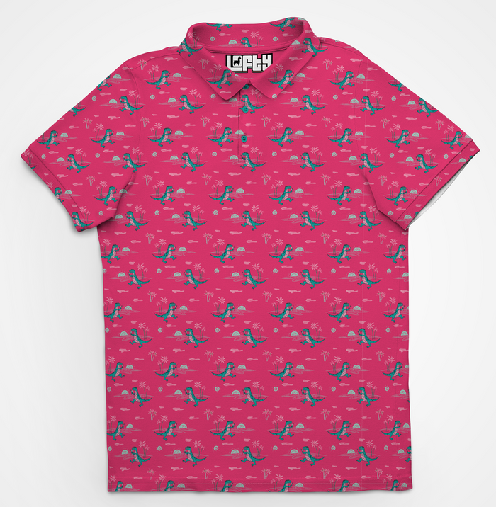 T-Wrecked men's golf polo front view