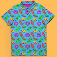 Hole In One More, Please | Funny Donut (Doughnut) Golf Polo for Men