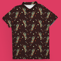 Thumbnail for Outer Bounds | Space Astronaut Retro Golf Polo for Men