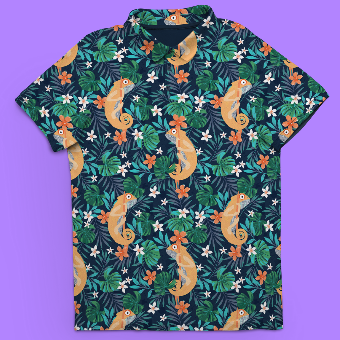 Chamulligan men's golf polo front view