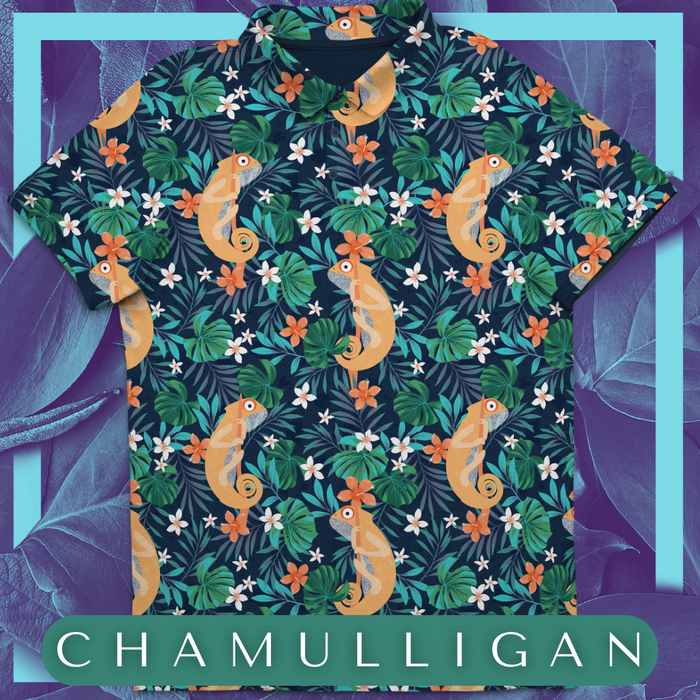 Chamulligan men's golf polo detail 2