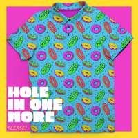 Thumbnail for Hole In One More, Please | Funny Donut (Doughnut) Golf Polo for Men