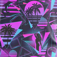 Thumbnail for Miami Vice 90s Retrowave Golf Polo for Men