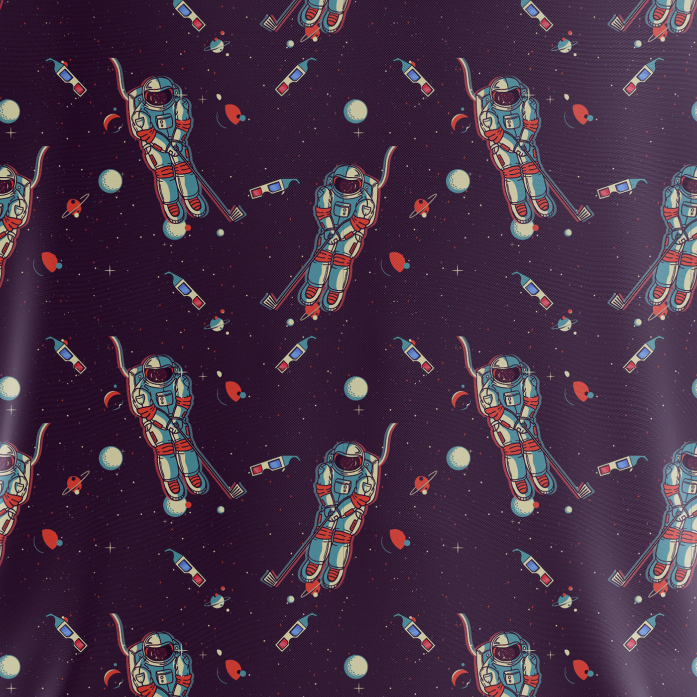 Space 90s retro golf polo for men