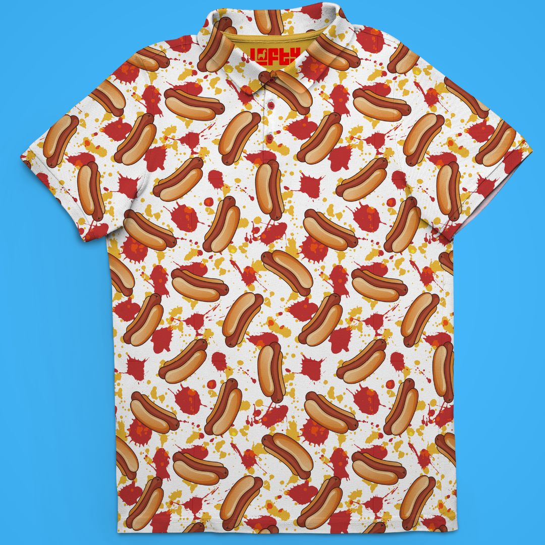 Funny Hot Dog Golf Polo for Men