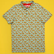 funny pizza golf polo for men