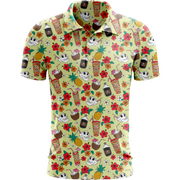 Hawaiian Punch, Drunk, Love men's golf polo front view