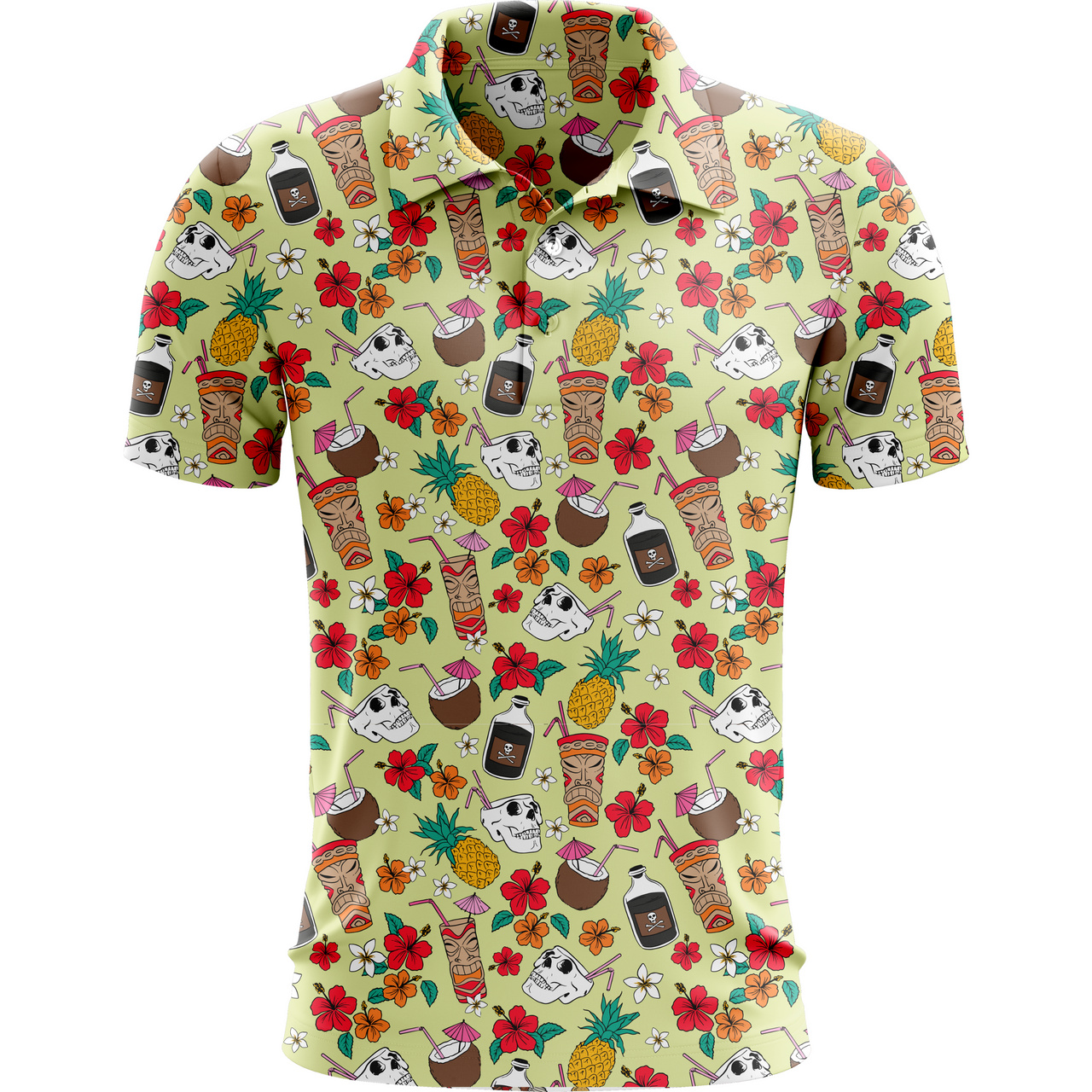 Hawaiian Punch, Drunk, Love  | Tiki/Hawaiian/Drinking Golf Polo for Men