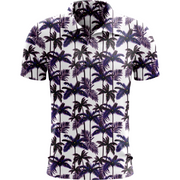 South Beach Christmas men's golf polo front view