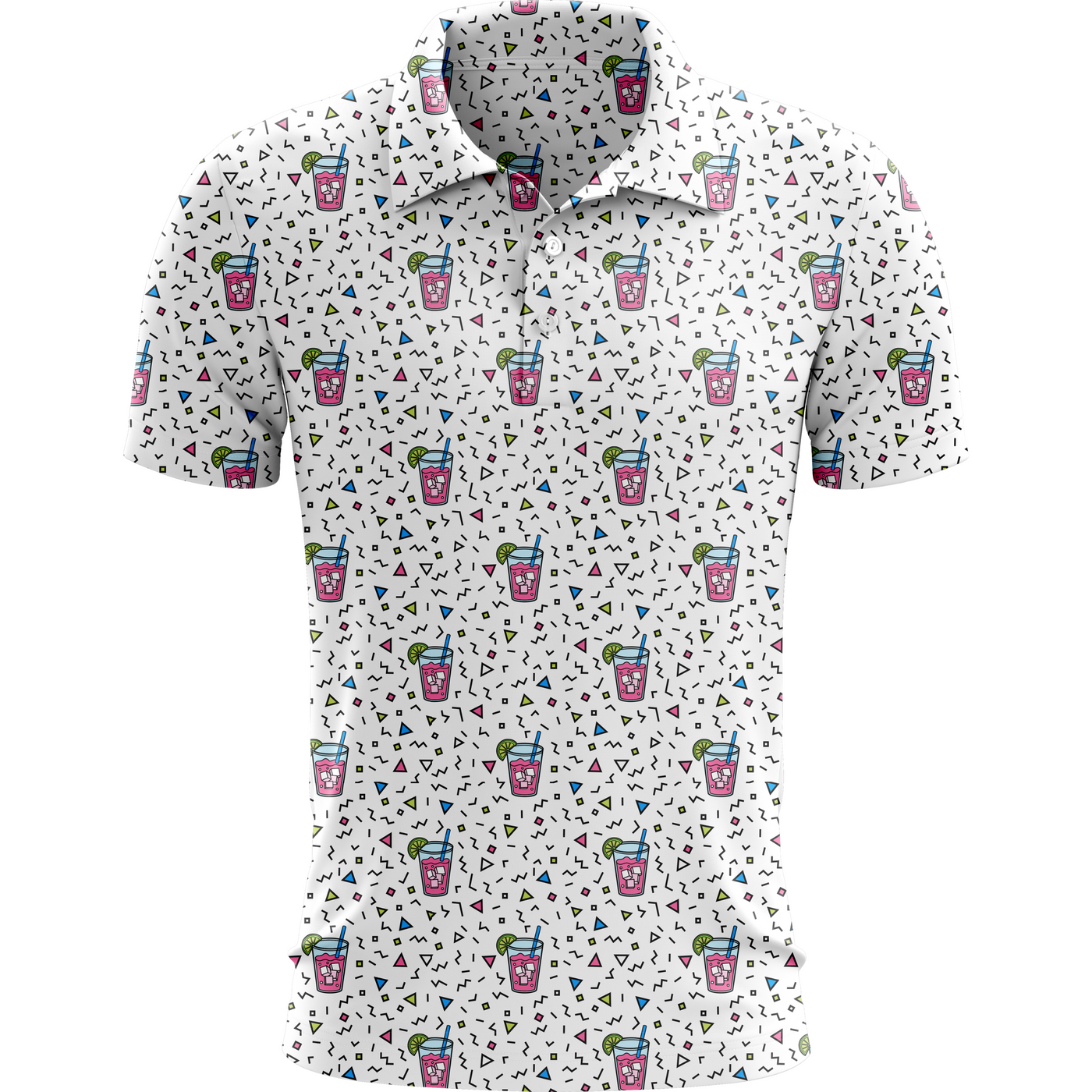 Retrofusion men's golf polo detail 4