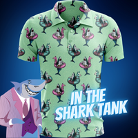 Thumbnail for In the Shark Tank | Llama/Shark Aquatic Golf Polo for Men